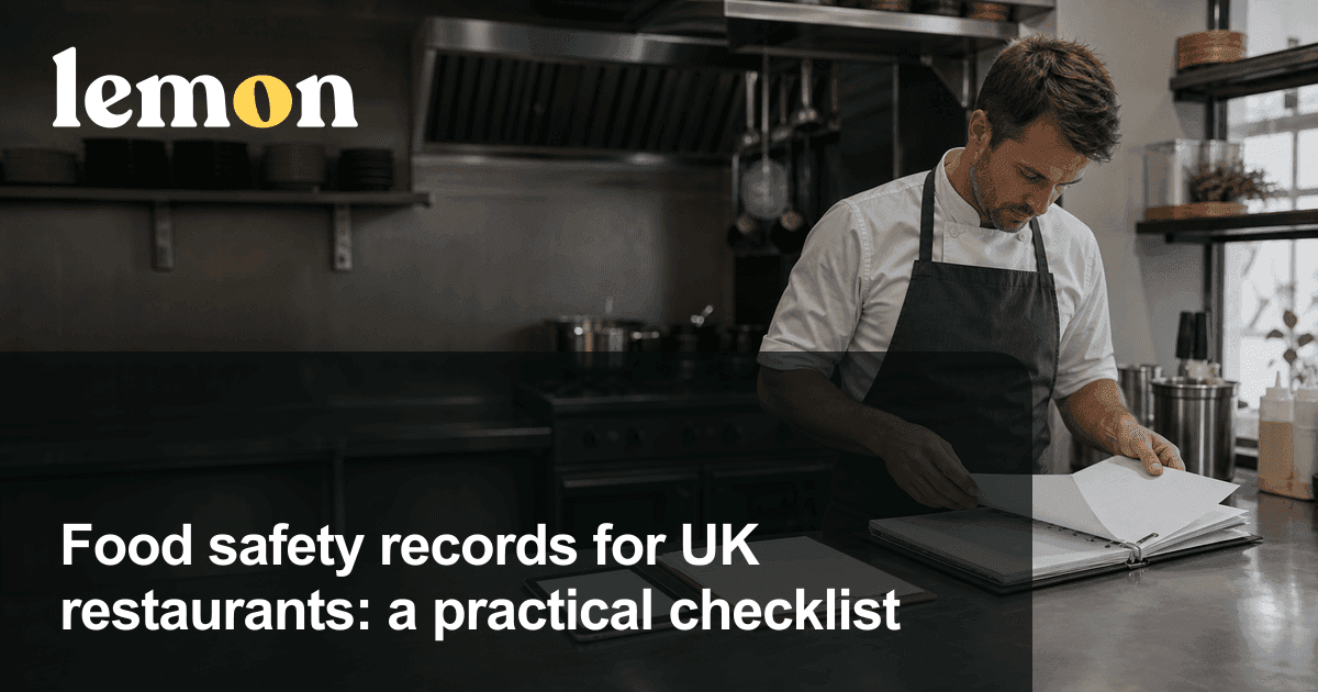 Food safety records for UK restaurants: a practical checklist