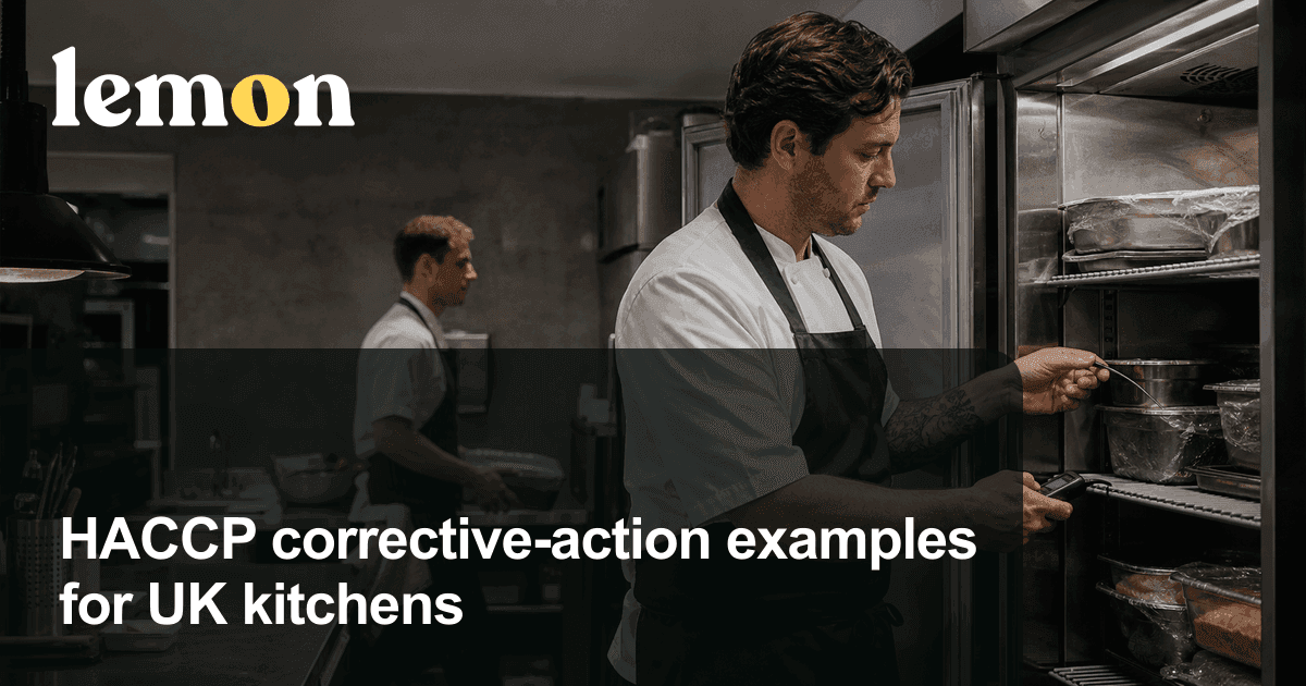 HACCP corrective-action examples for UK kitchens