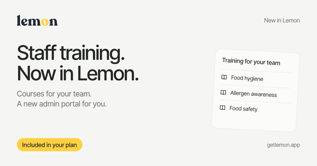 Staff training and a new admin portal, now in Lemon